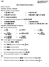 Đề cương Toán 10 học kì I năm 2016 - 2017